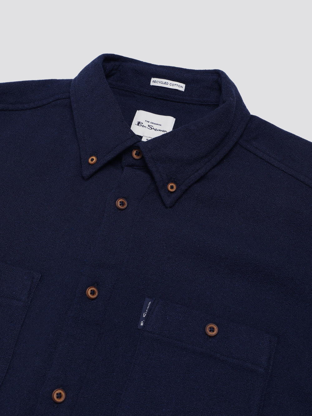 Ben Sherman Signature Boucle Shirts Navy | 167094-IFD