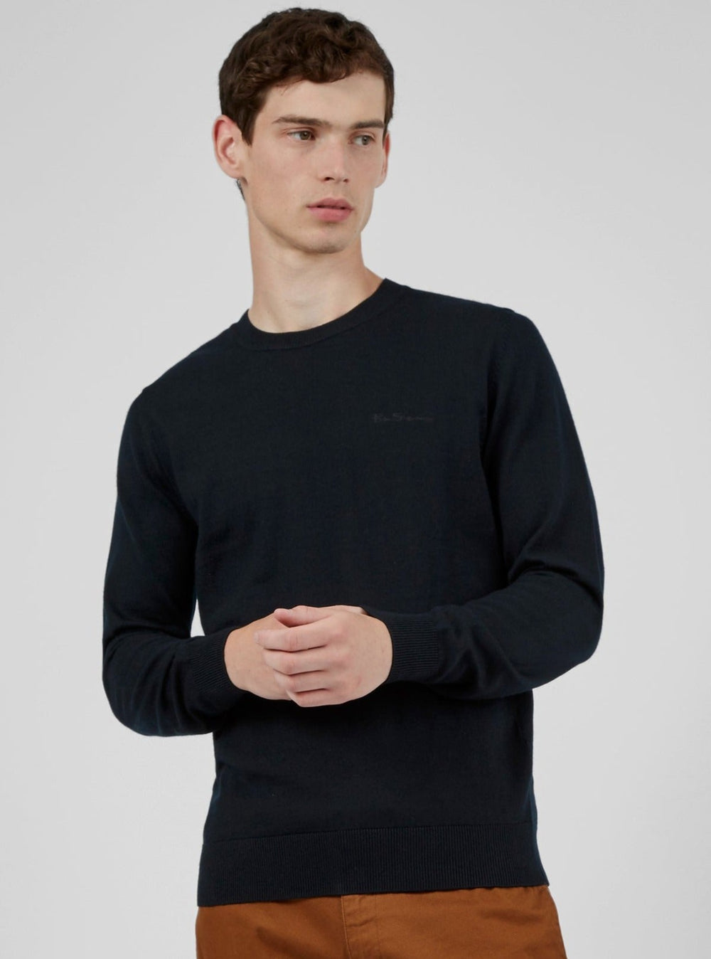 Ben Sherman Signature Crewneck Knitwear Black | 593078-OCP