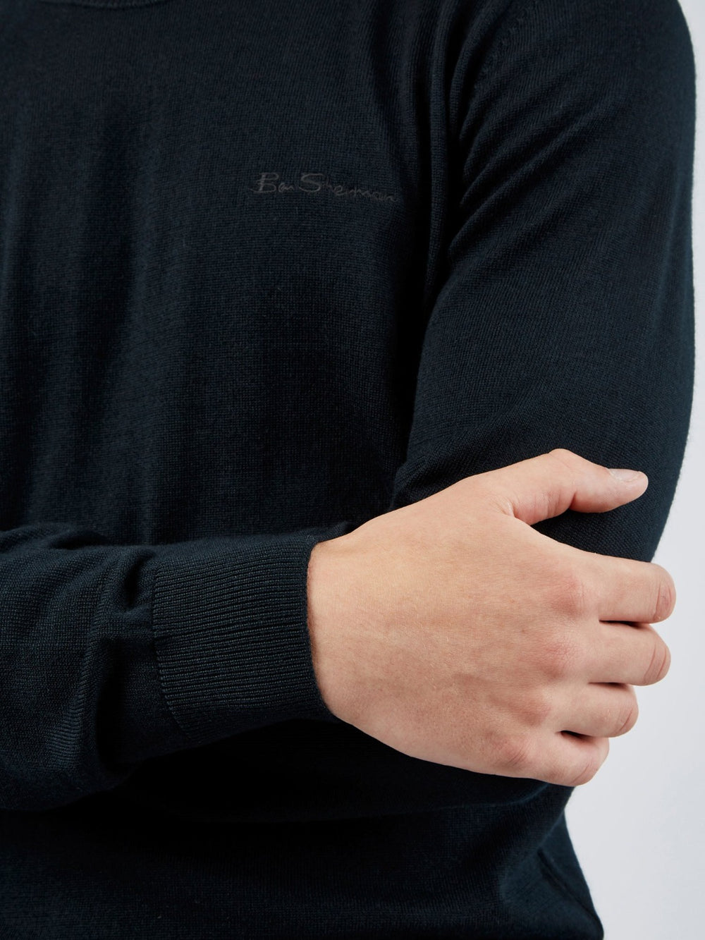 Ben Sherman Signature Crewneck Knitwear Black | 593078-OCP