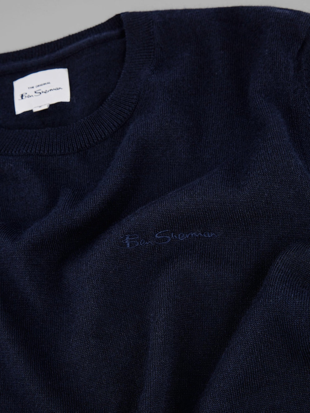 Ben Sherman Signature Crewneck Knitwear Navy | 769241-BGJ