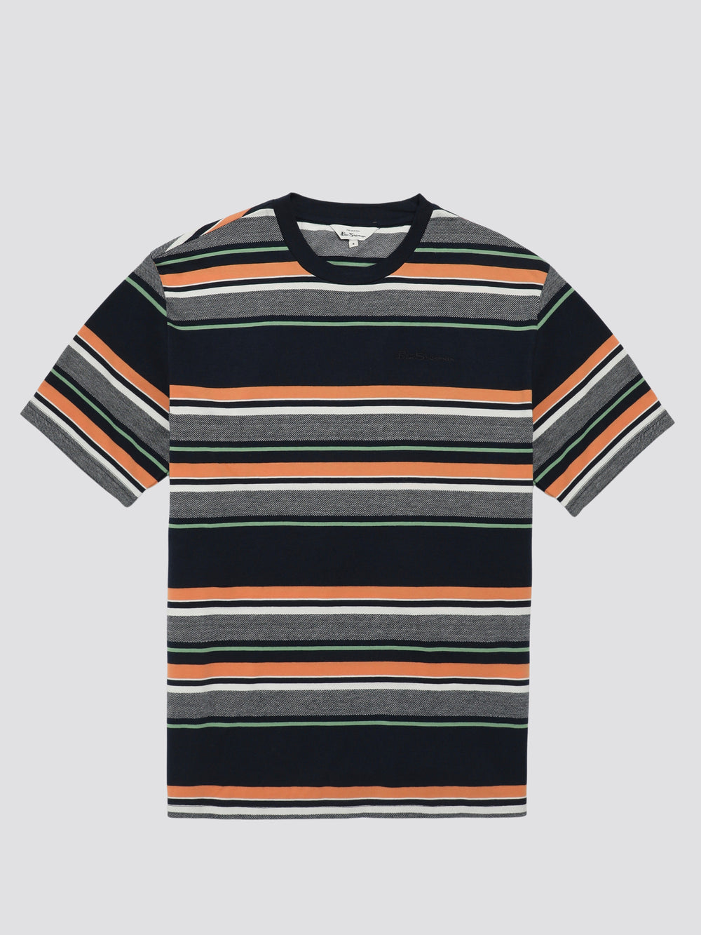 Ben Sherman Signature Engineered Stripe T-Shirt Navy | 542173-LSZ