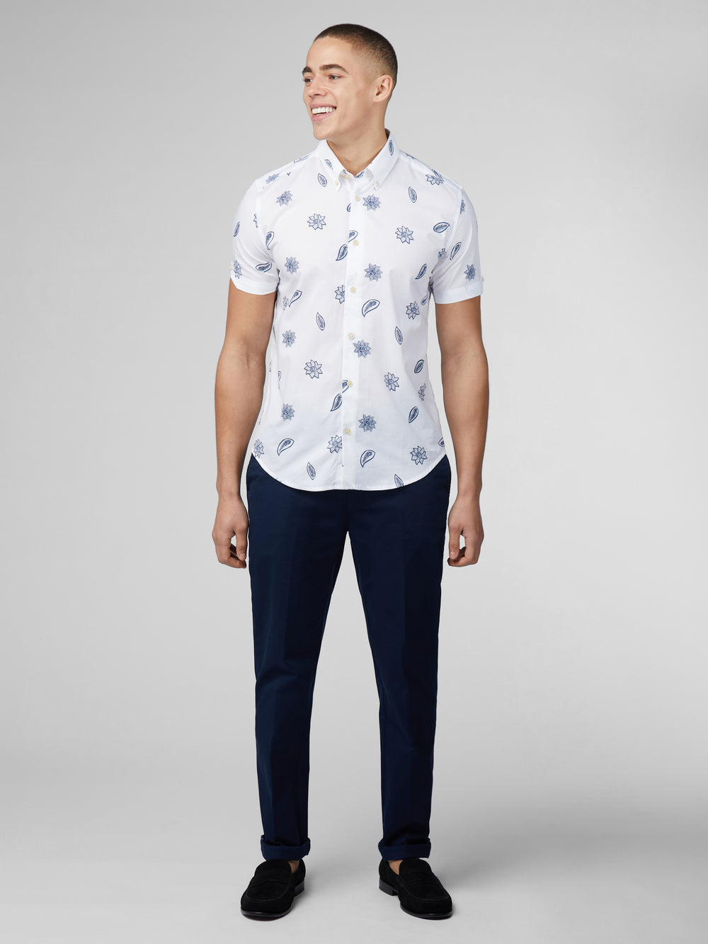 Ben Sherman Signature Floral Shirts White | 594630-MYP