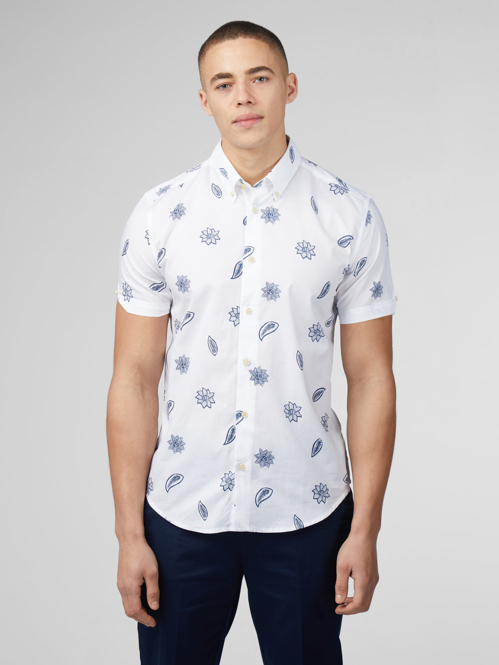 Ben Sherman Signature Floral Shirts White | 594630-MYP