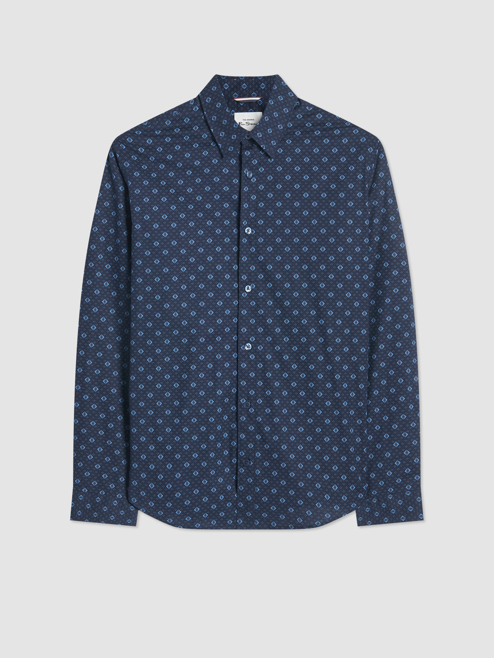 Ben Sherman Signature Geo Shirts Blue | 821635-LKB