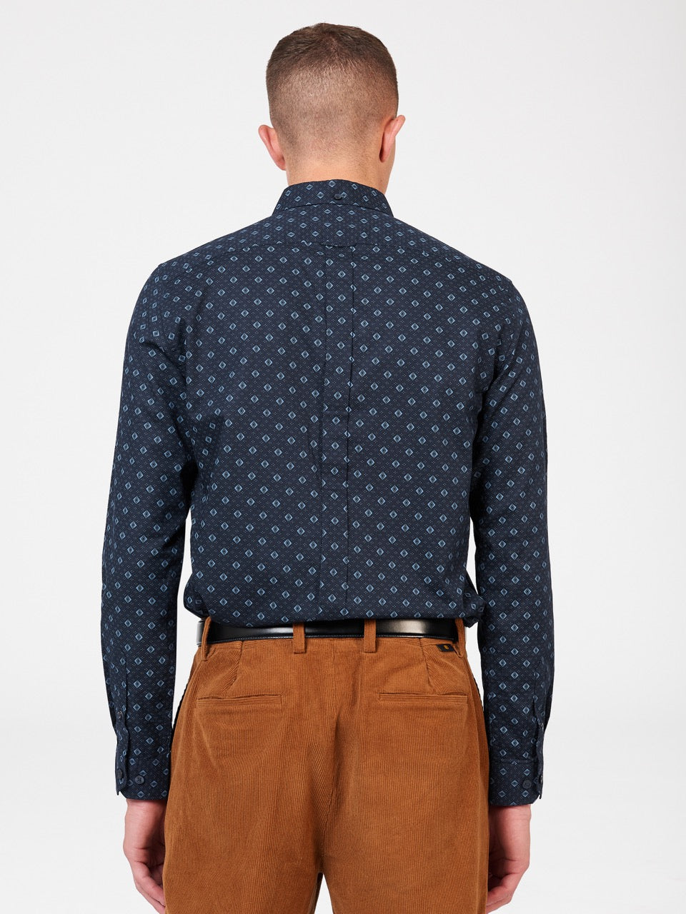 Ben Sherman Signature Geo Shirts Blue | 821635-LKB