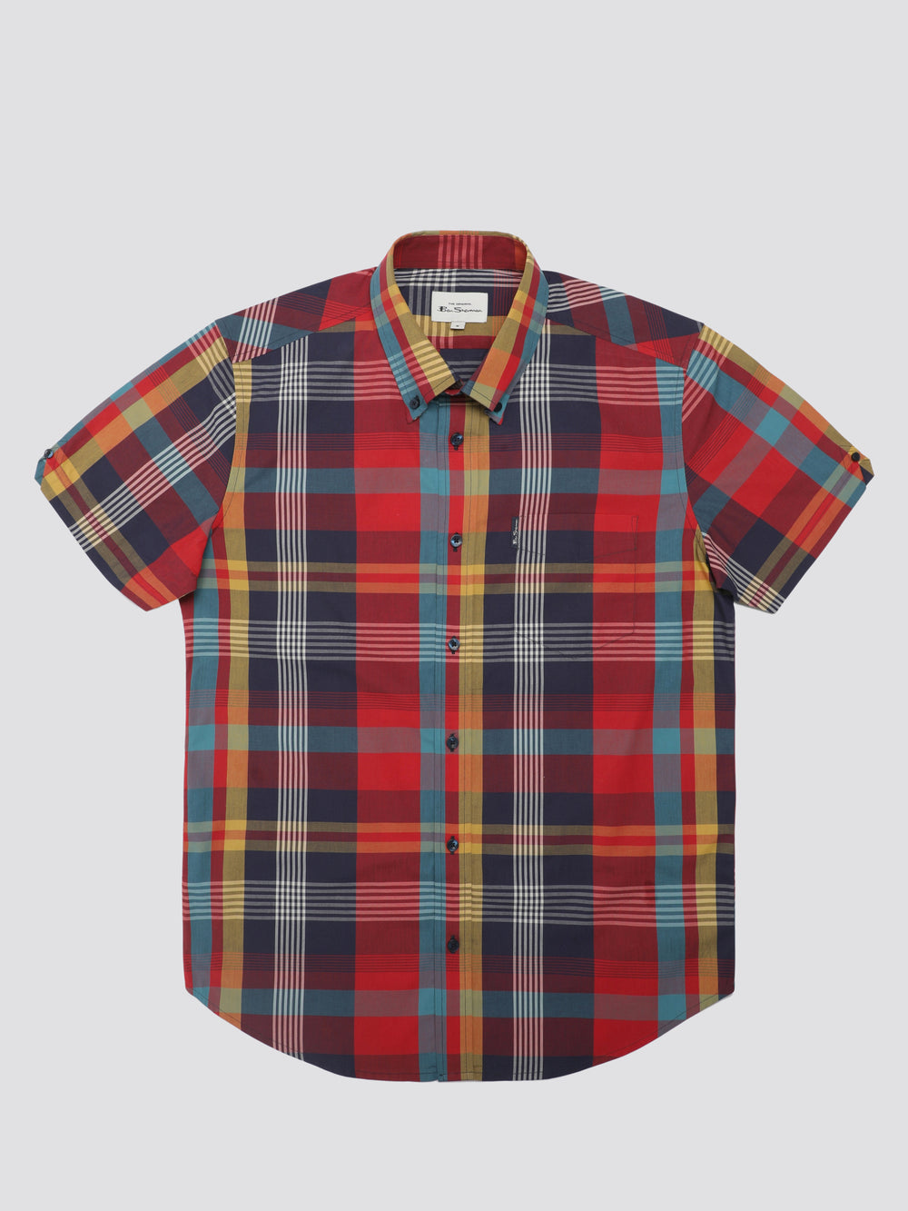 Ben Sherman Signature Large Madras Check Shirts Red | 457206-WAR