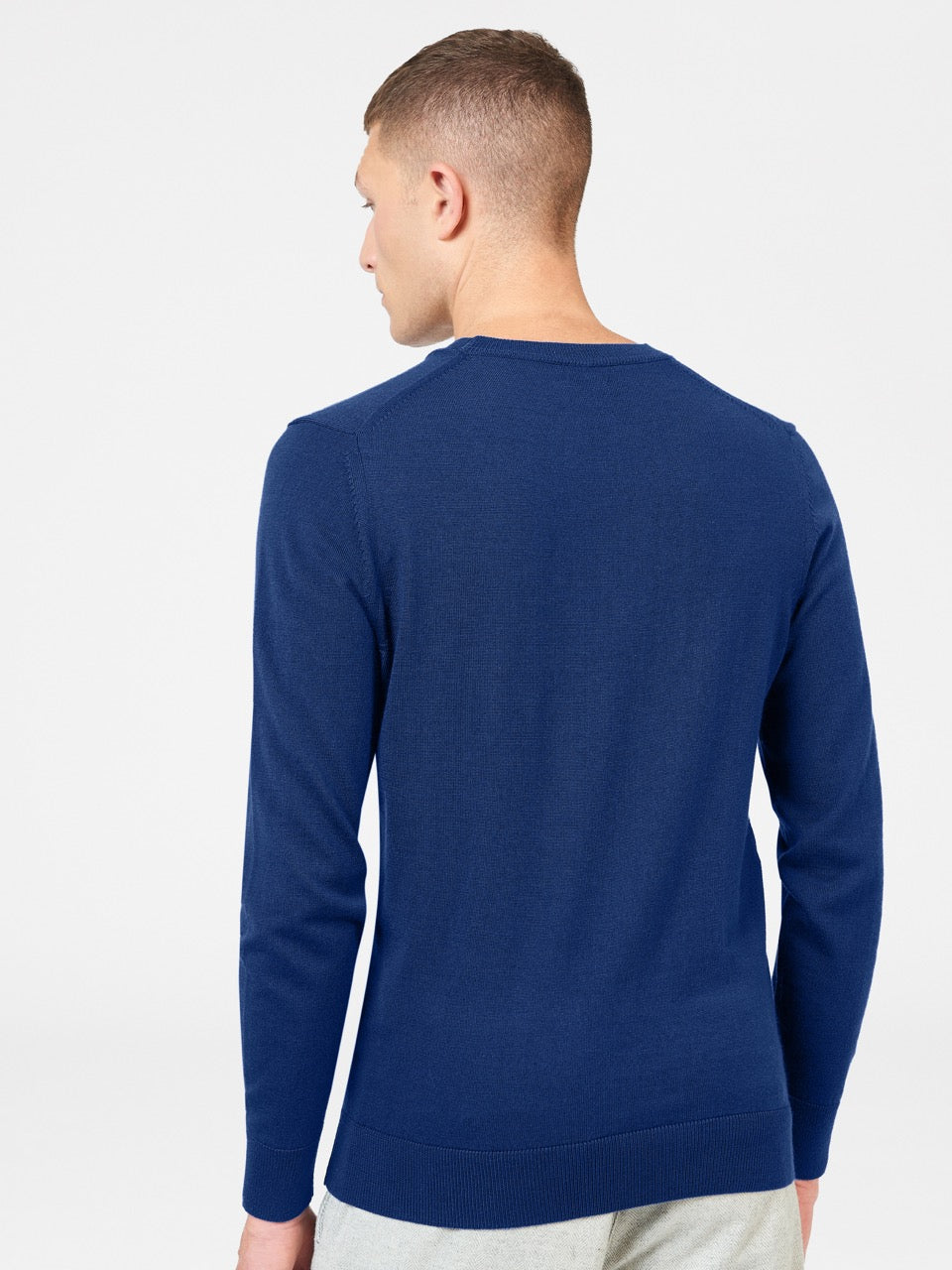 Ben Sherman Signature Merino Crewneck Knitwear Blue | 570928-PTI