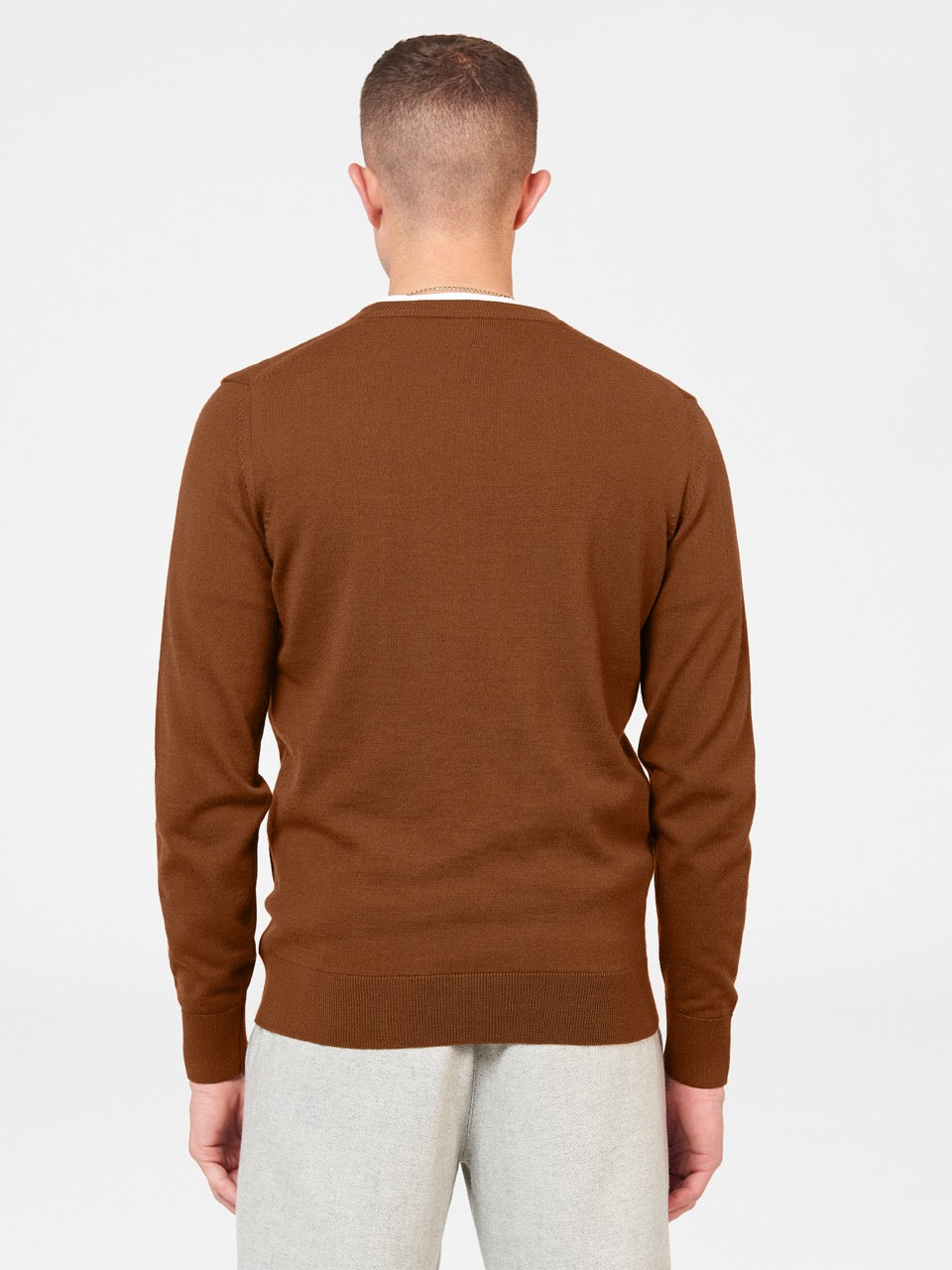 Ben Sherman Signature Merino Crewneck Knitwear Brown | 520647-QHM