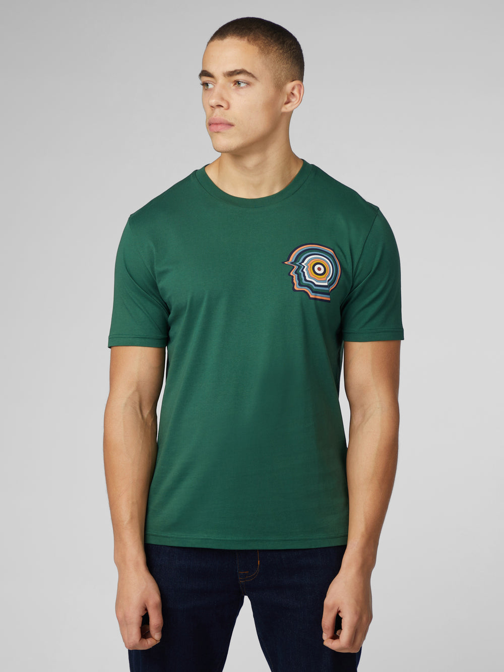 Ben Sherman Signature Mod Head T-Shirt Green | 537124-KOD