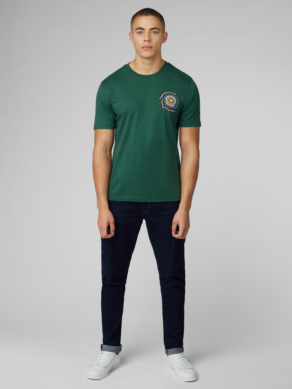 Ben Sherman Signature Mod Head T-Shirt Green | 537124-KOD