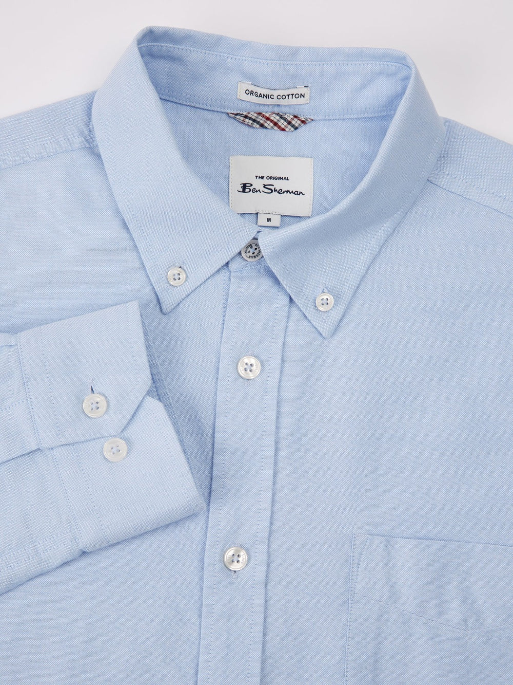 Ben Sherman Signature Organic Long-Sleeve Oxford Shirts Blue | 097512-NGP