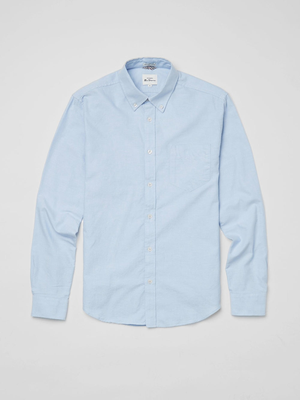 Ben Sherman Signature Organic Long-Sleeve Oxford Shirts Blue | 097512-NGP