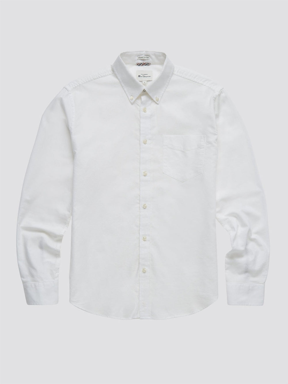 Ben Sherman Signature Organic Long-Sleeve Oxford Shirts White | 713894-AOB