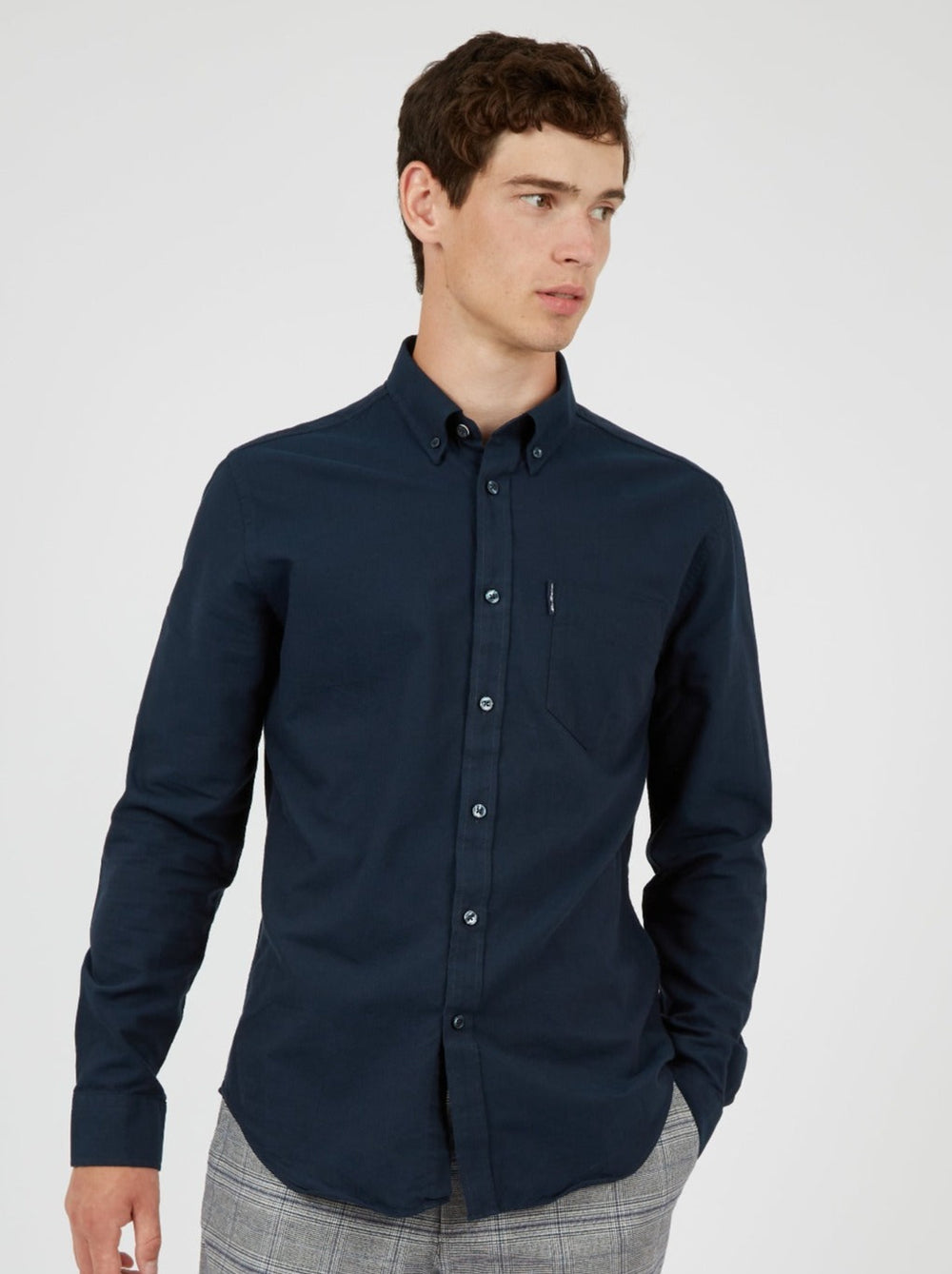 Ben Sherman Signature Organic Oxford Shirts Navy | 625347-XUN