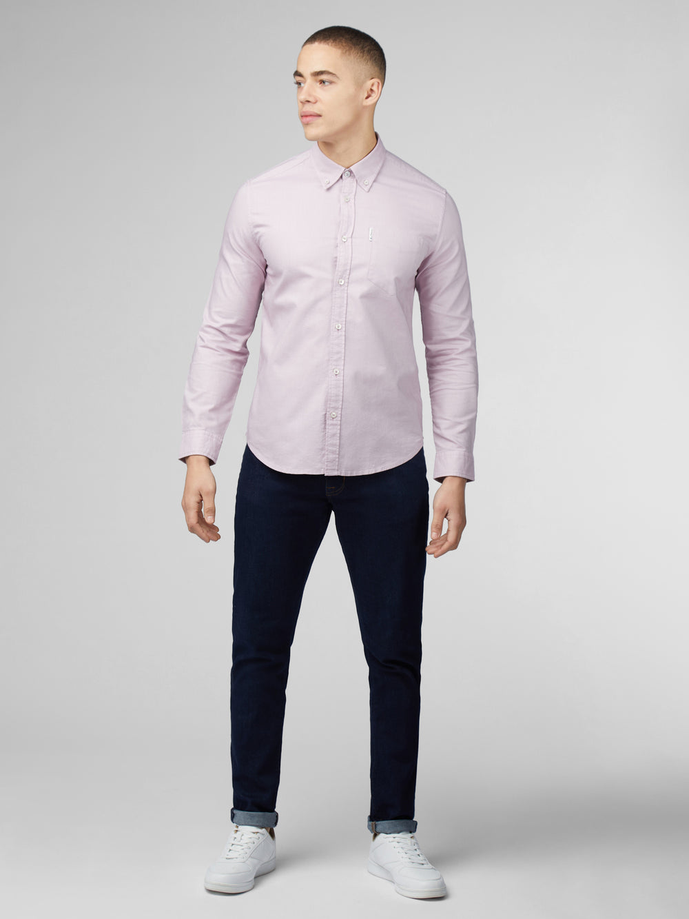 Ben Sherman Signature Oxford Long Sleeve Shirts Purple | 768140-ZRX