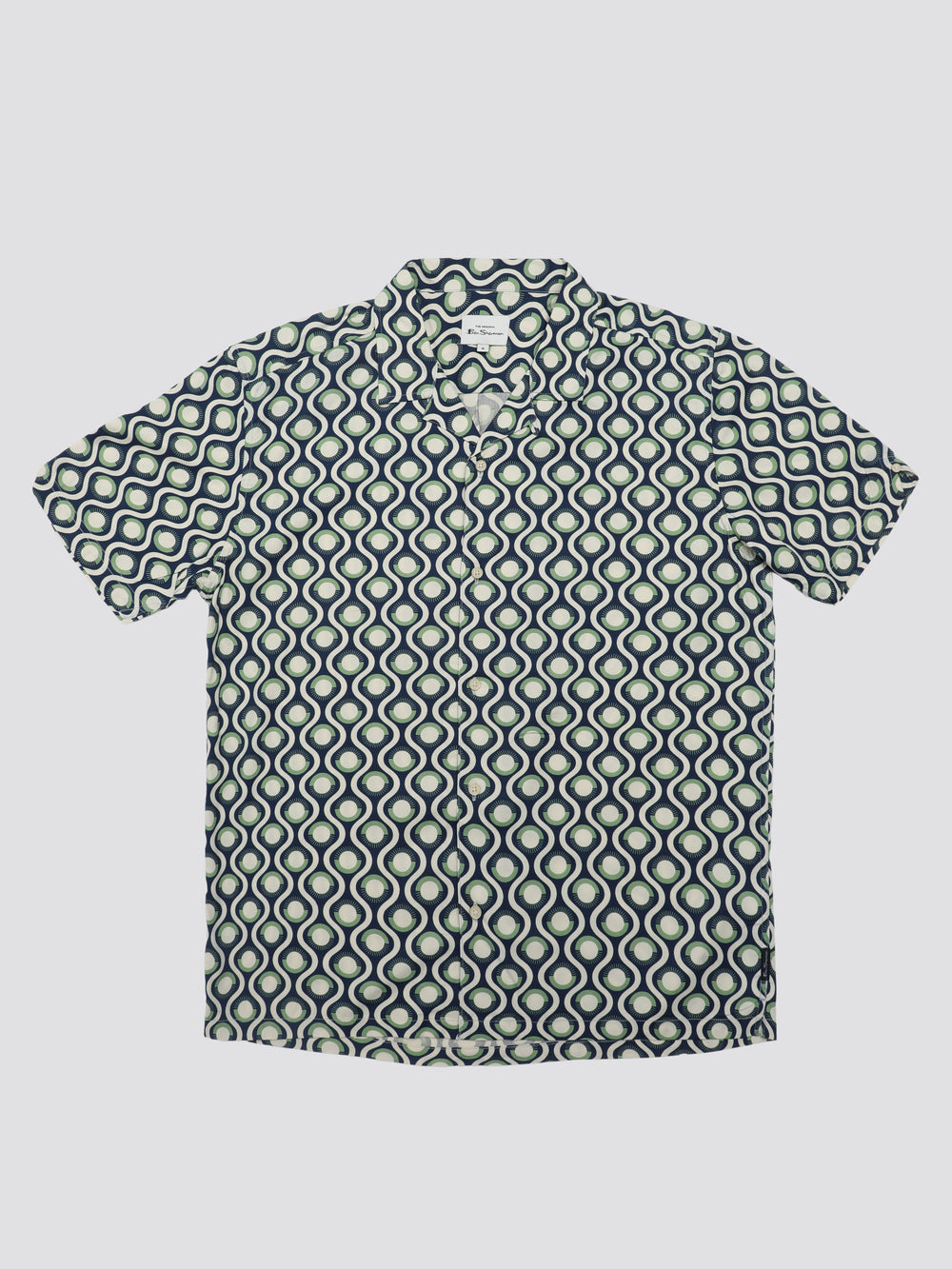 Ben Sherman Signature Retro Geo Shirts Green | 812374-VBT