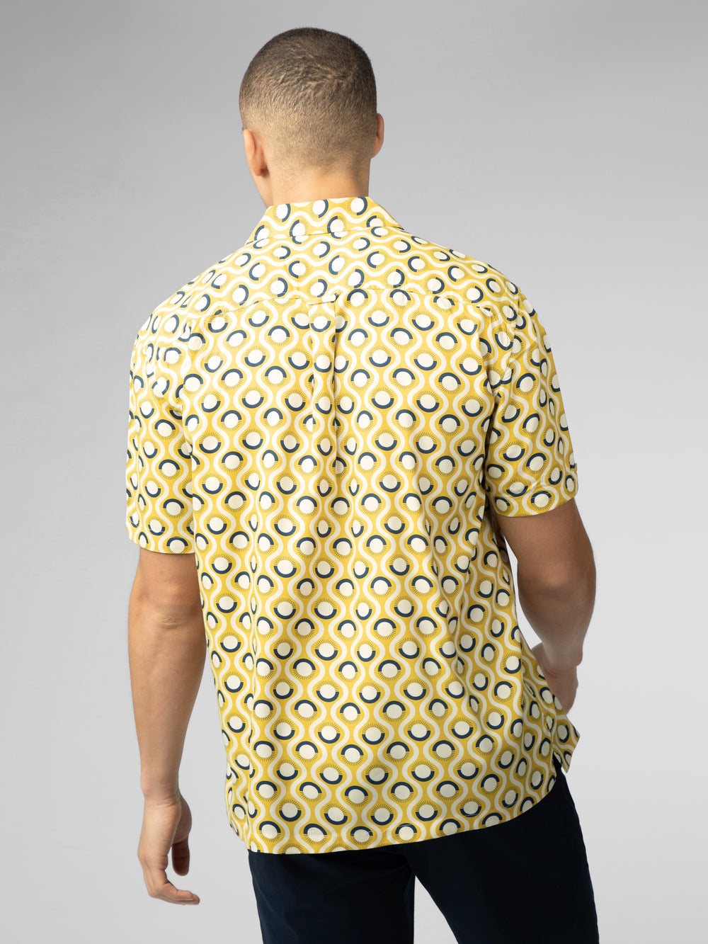 Ben Sherman Signature Retro Geo Shirts Yellow | 026317-ADK