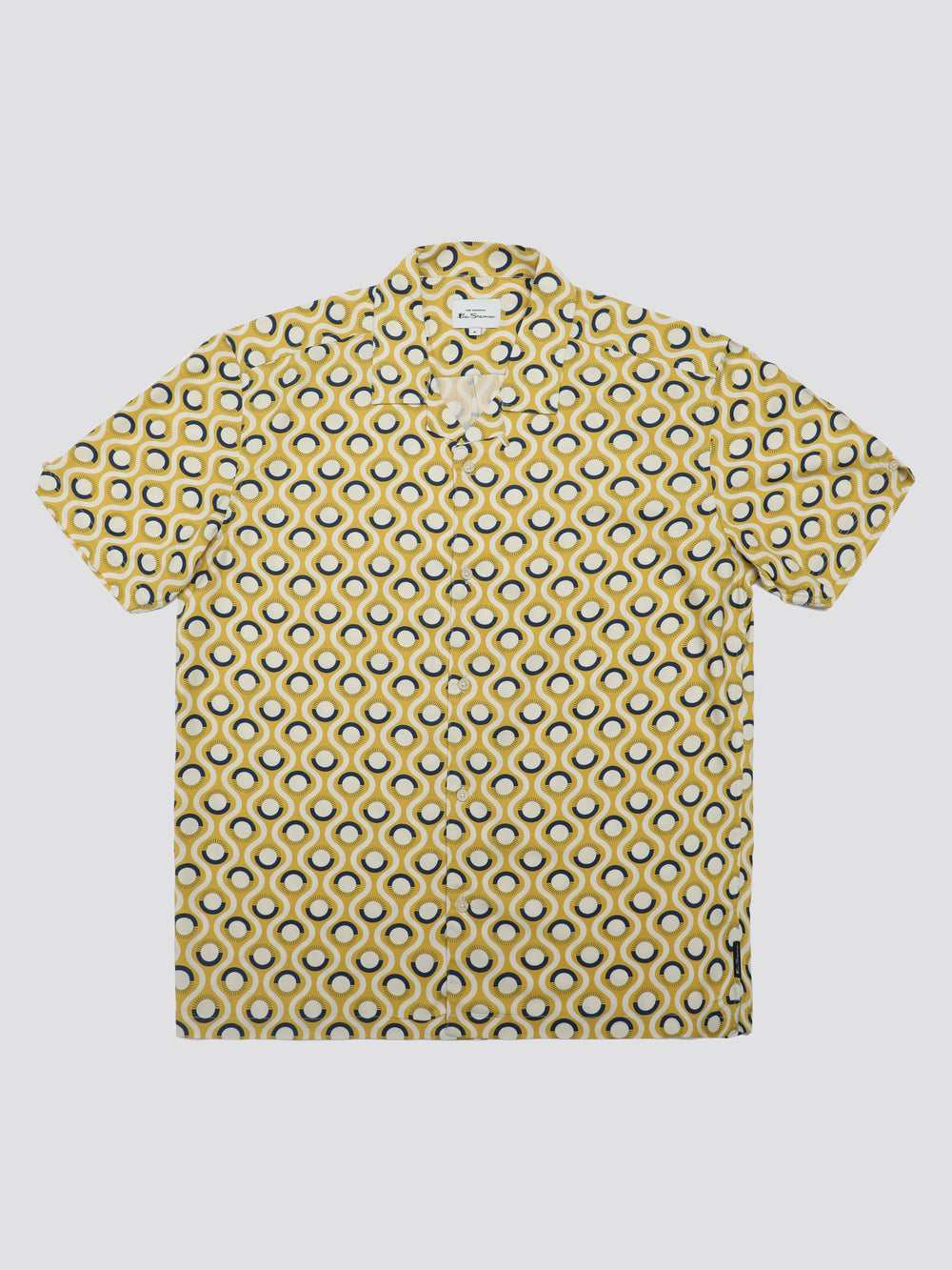 Ben Sherman Signature Retro Geo Shirts Yellow | 026317-ADK