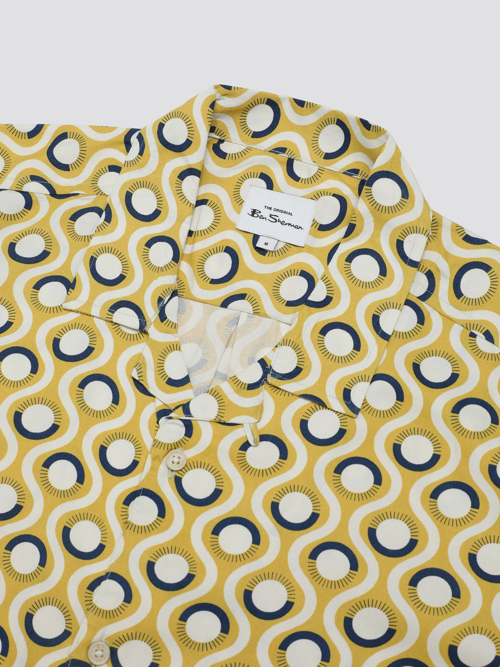 Ben Sherman Signature Retro Geo Shirts Yellow | 026317-ADK