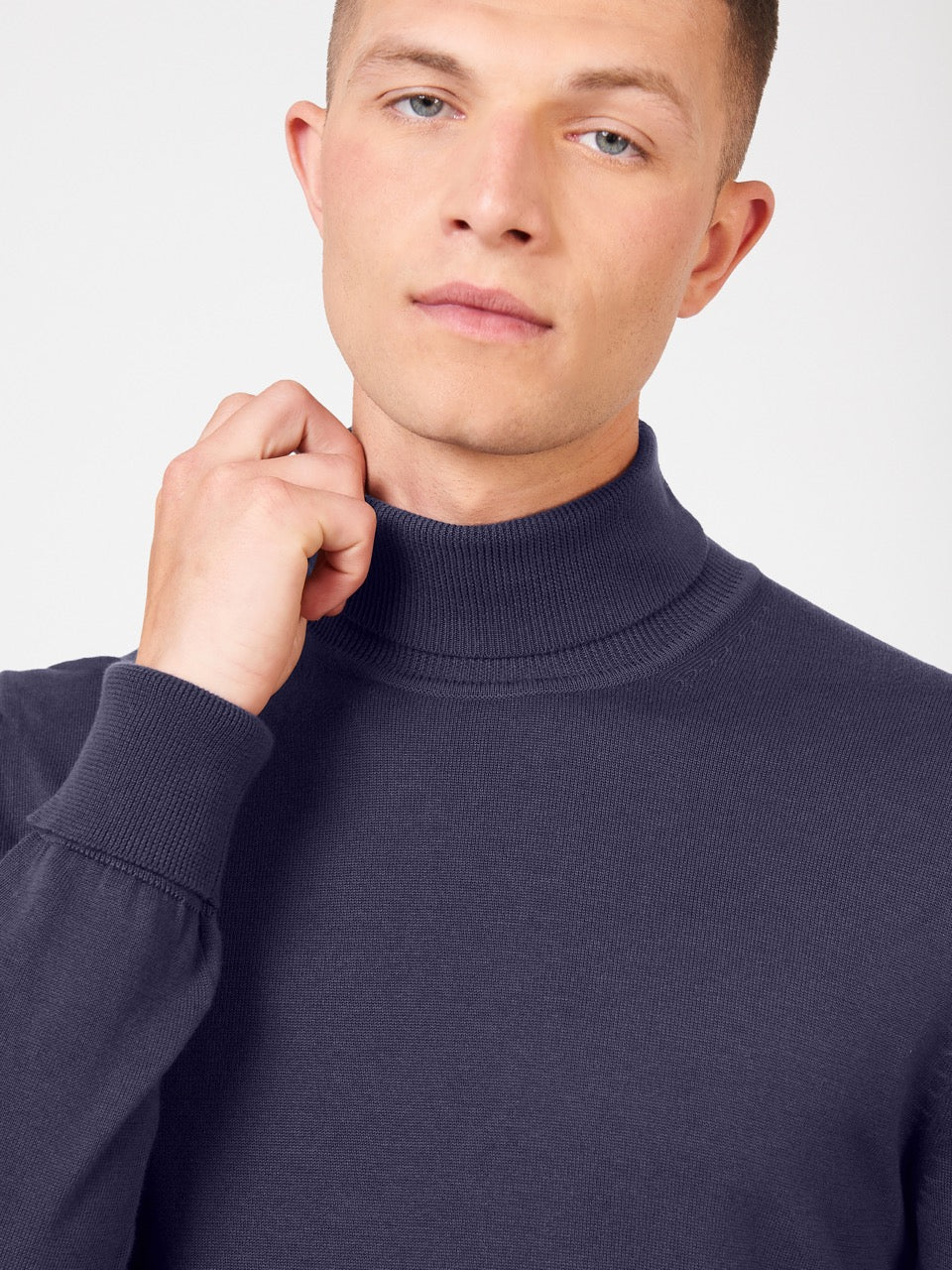 Ben Sherman Signature Roll Neck Knitwear Purple | 067483-SUE