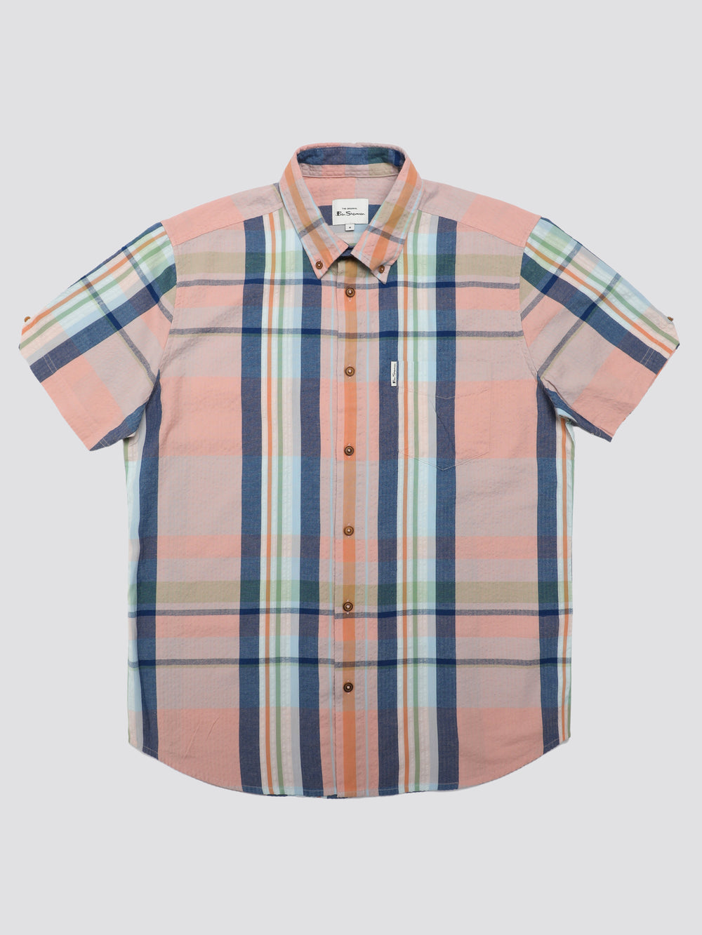 Ben Sherman Signature Seersucker Check Shirts Pink | 273549-MUE