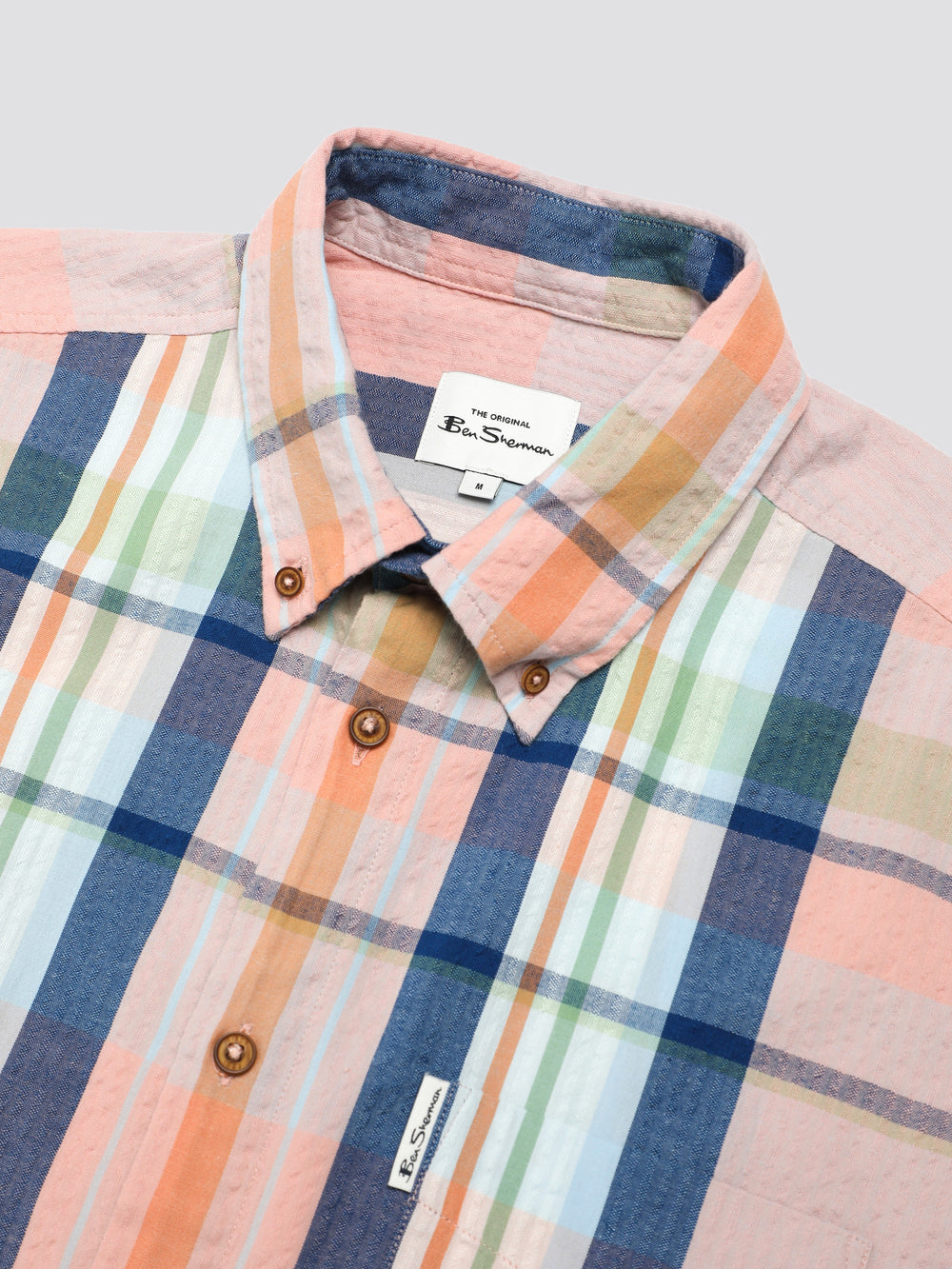 Ben Sherman Signature Seersucker Check Shirts Pink | 273549-MUE