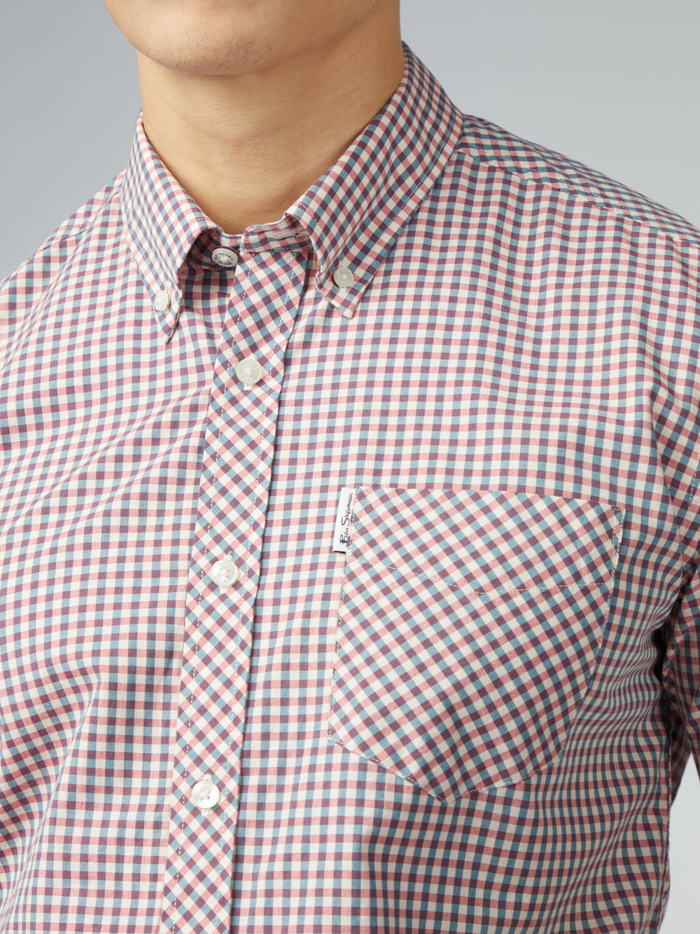 Ben Sherman Signature Short Sleeve Gingham Shirts Red / White | 147386-CRU