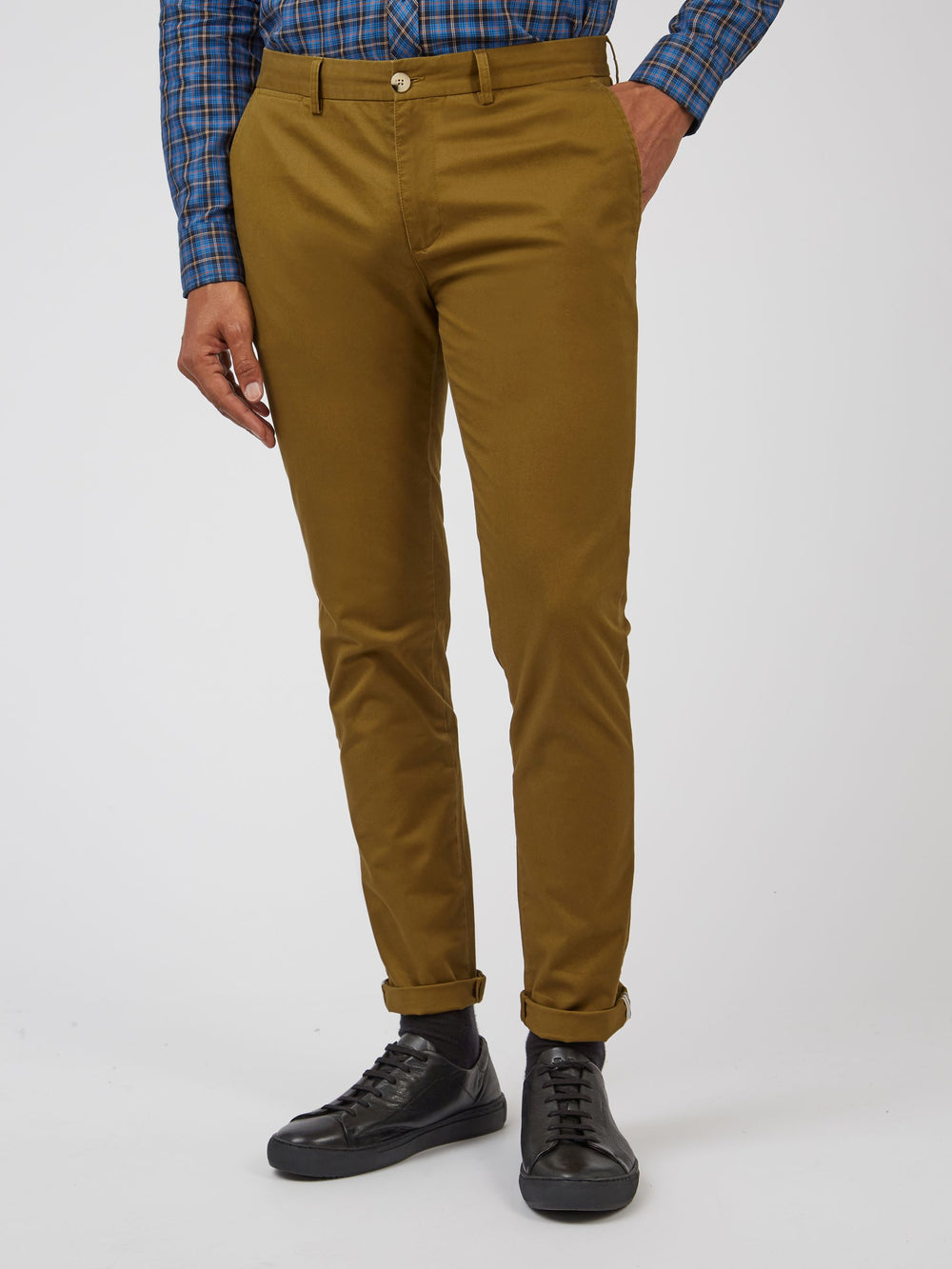 Ben Sherman Signature Skinny Stretch Chino Pants Brown | 234618-FOA