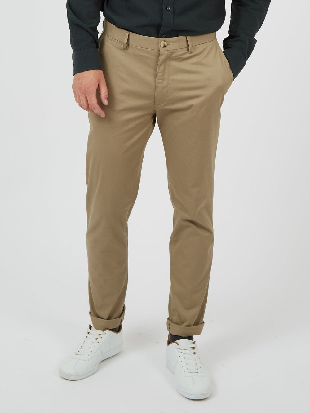 Ben Sherman Signature Skinny Stretch Chino Pants Grey | 714305-SWD