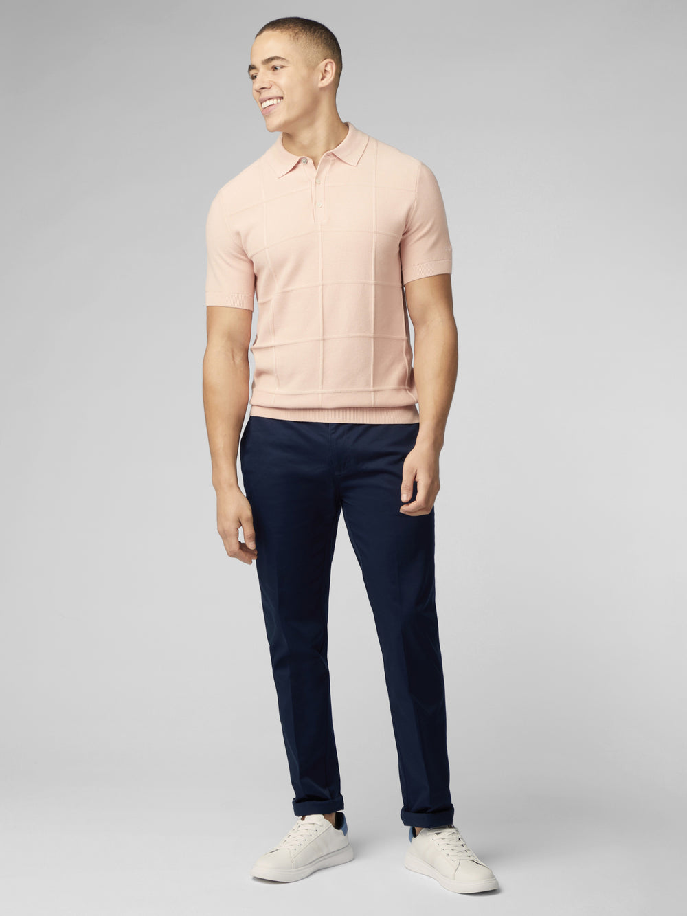 Ben Sherman Signature Textured Polo Knitwear Pink | 593702-GED