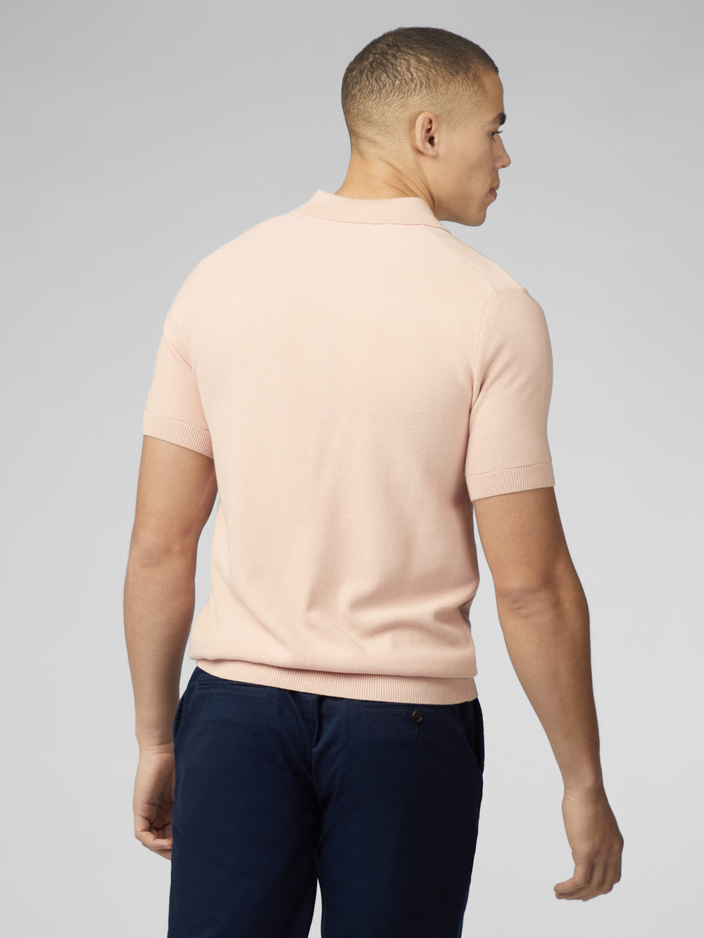 Ben Sherman Signature Textured Polo Knitwear Pink | 593702-GED