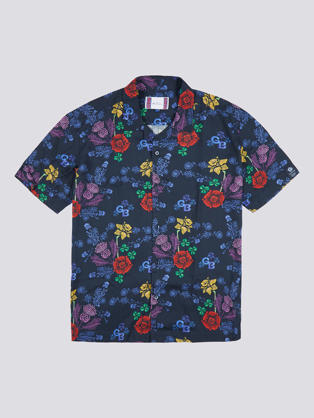 Ben Sherman Team GB Floral Shirts Navy | 520689-EJY