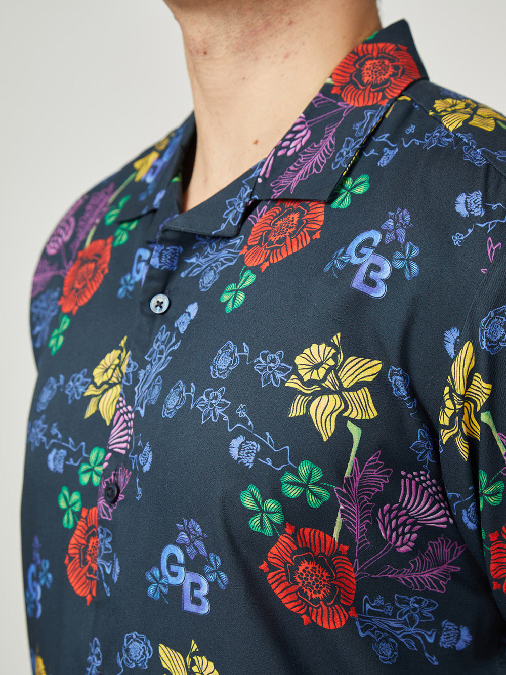 Ben Sherman Team GB Floral Shirts Navy | 520689-EJY