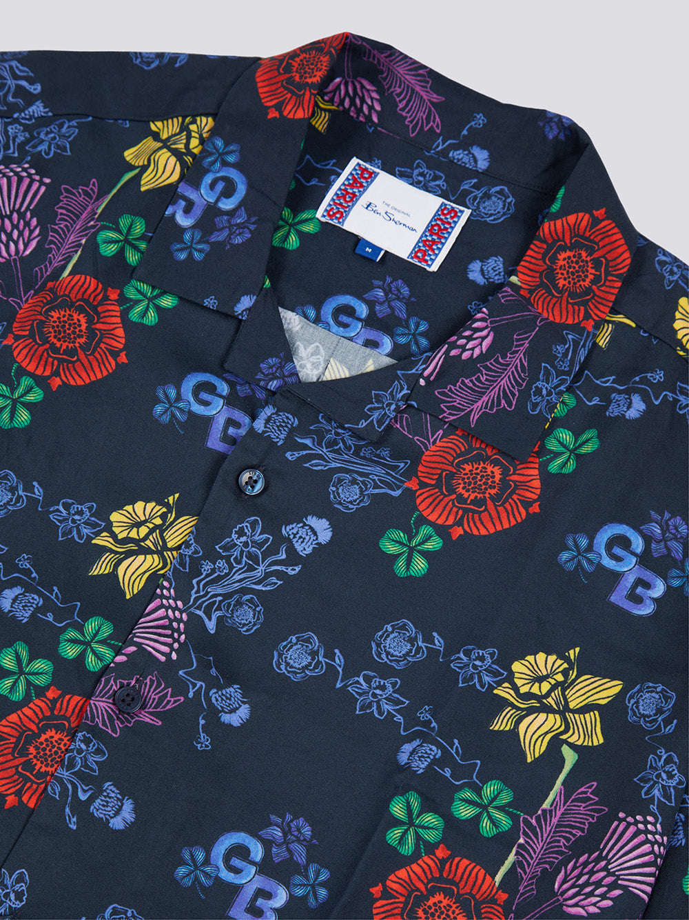 Ben Sherman Team GB Floral Shirts Navy | 520689-EJY